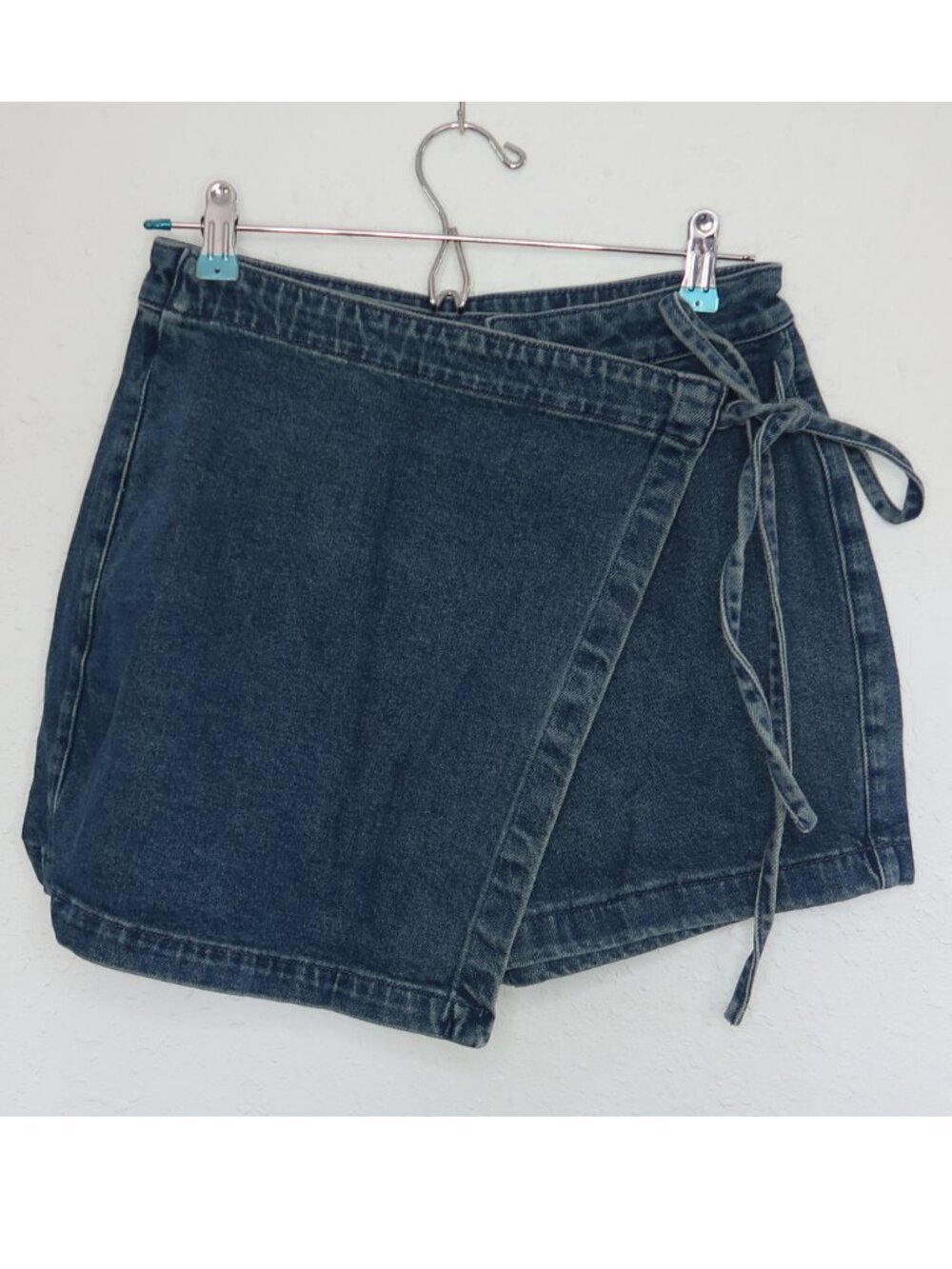 Urban Revivo Tie Side Wrap Denim Skort